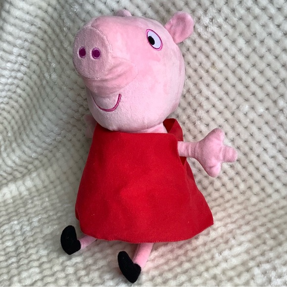 Talking Peppa Pig Plush Stuffed Animal Toy Embroidered Eyes - Picture 3 of 15